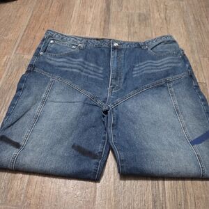Finesse Relaxed Fit Blue Jeans Size 2XL